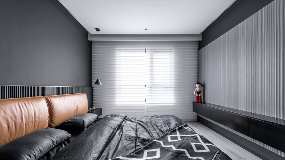 现代极简风格室内家装案例效果图-卧室