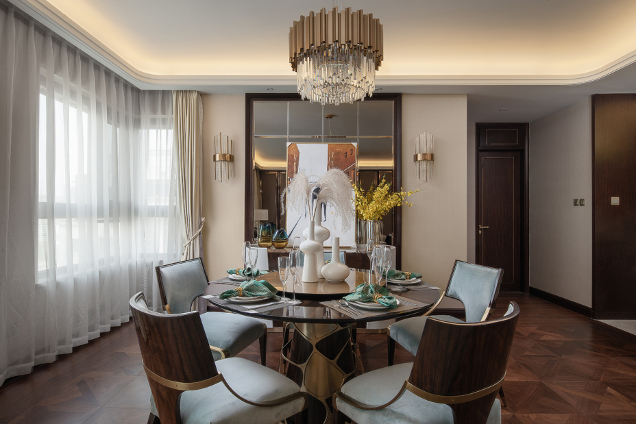 轻奢风格家装设计室内装修效果图-餐厅 轻奢风格家装设计室内装修效果图-餐厅