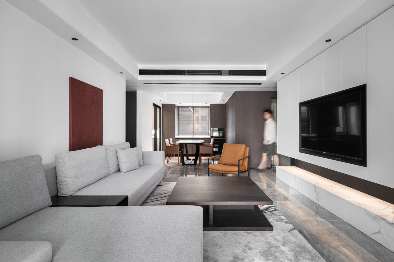 现代极简风格室内家装案例效果图-餐客厅 现代极简风格室内家装案例效果图-餐客厅