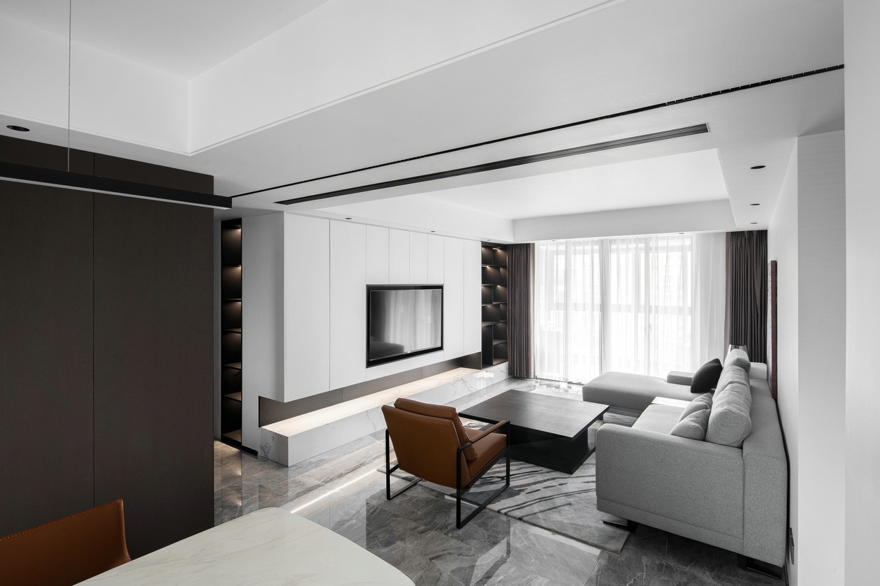 现代极简风格室内家装案例效果图-客餐厅 现代极简风格室内家装案例效果图-客餐厅